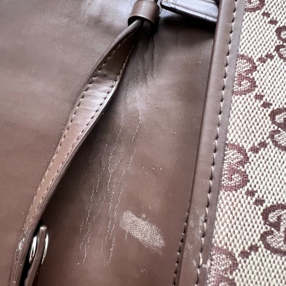 Gucci Beige and Brown Crossbody Bag with Bamboo Detail - Picture 8 of 16